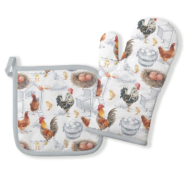 Topflappen & Ofenhandschuh Set