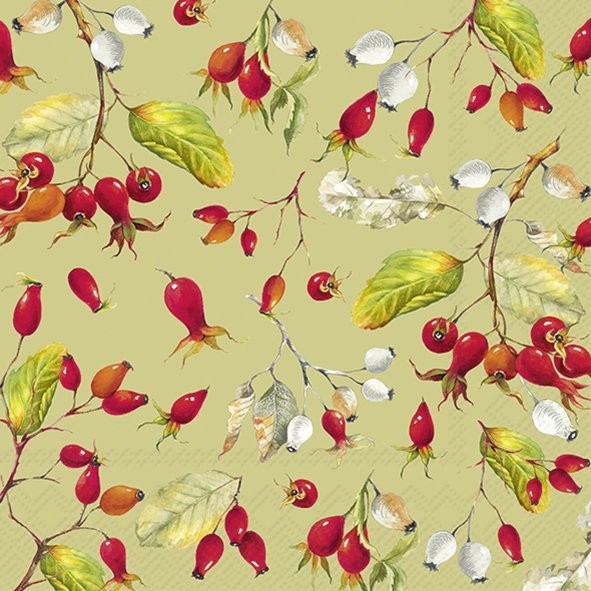 Lunch-Serviette ROSE HIPS