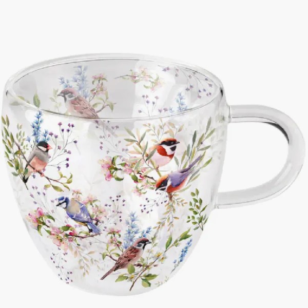 Doppelwandiges Tasse BUSY BIRDS