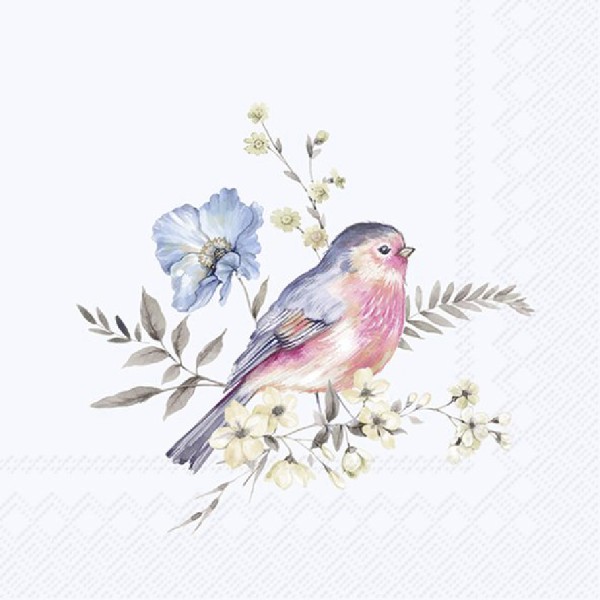 Cocktail-Servietten SOFTLY FADED BIRDS
