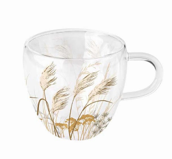 Doppelwandiges Teeglas WAVING GRASS