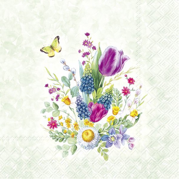 Cocktail-Servietten LOVING SPRING WREATH