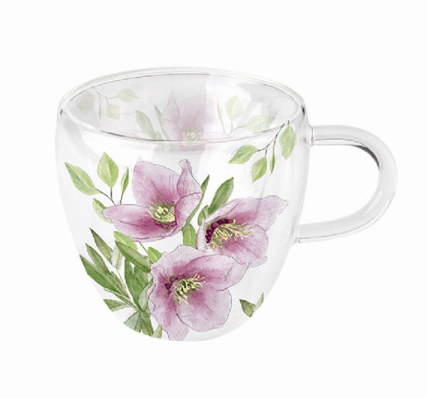 Doppelwandiges Teeglas CLASSIC HELLEBORUS