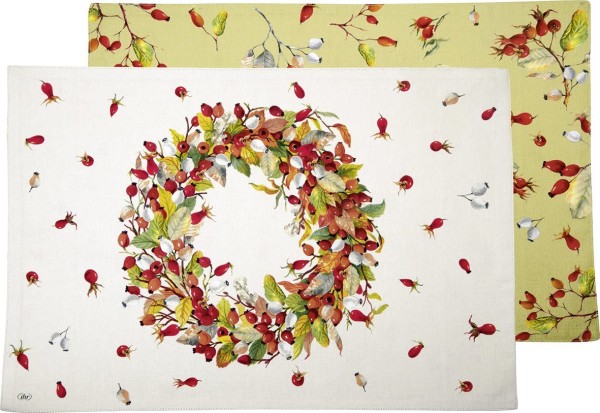 Tischset ROSE HIP WREATH