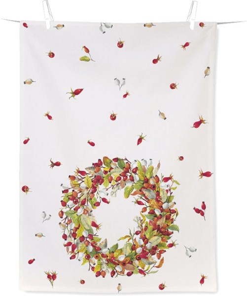 Geschirrtuch ROSE HIP WREATH