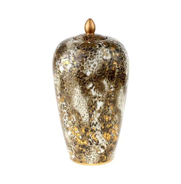Deckelvase LEOPARDENPRINT