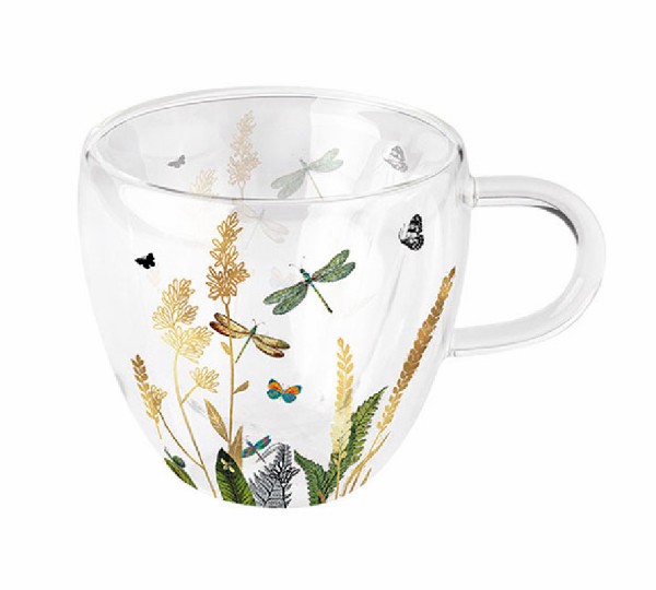 Doppelwandiges Teeglas ORNAMENTAL FLOWERS